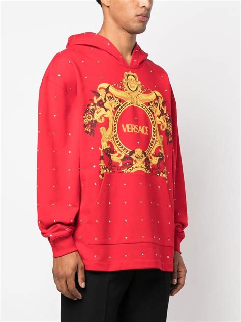 red versace hoodie|Versace hoodie women.